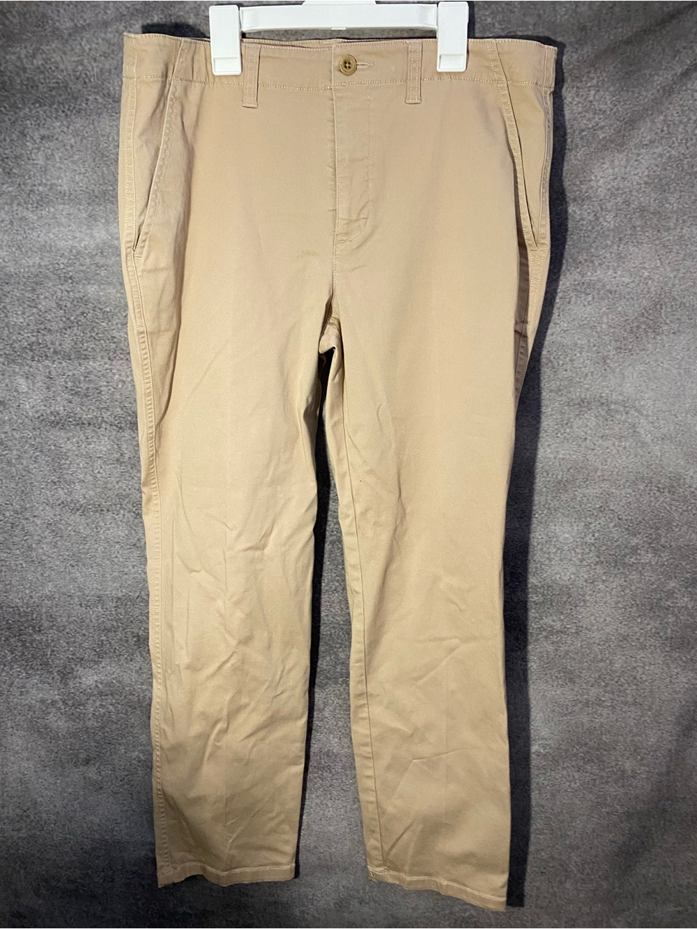 Lauren Ralph Lauren Women Size 12 Tan Khaki Stretch Chino Pants Flat Front